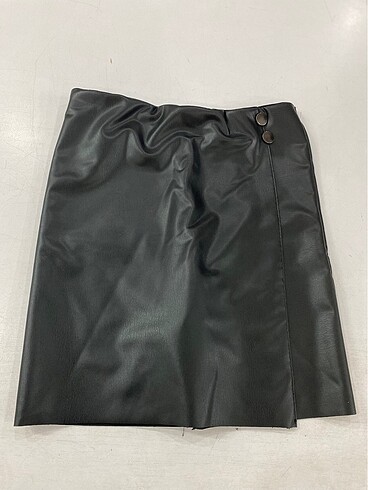 Zara deri şortlu mini etek