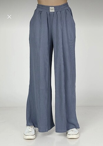 Kumaş Bol Paça Eşofman Altı - Görsel 3