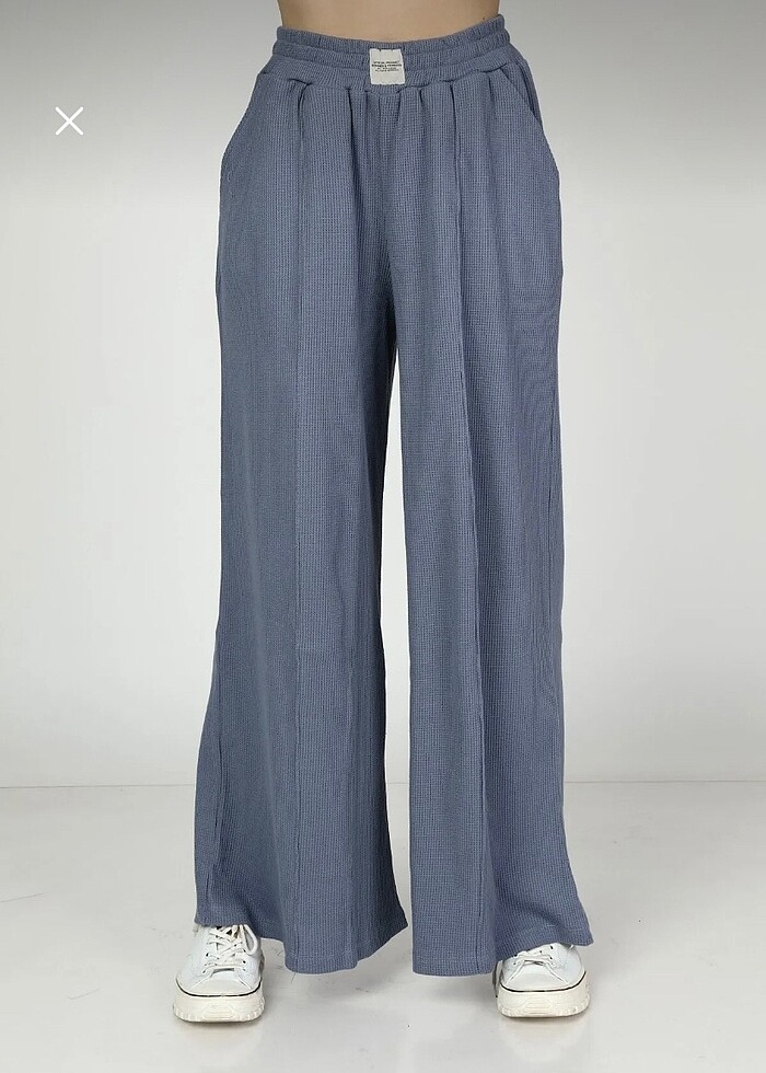 Kumaş Bol Paça Eşofman Altı - Görsel 3