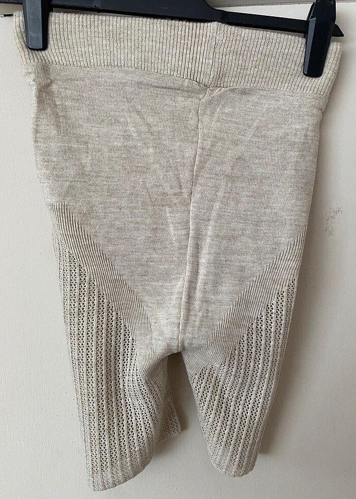 Fitilli Triko Kısa Tayt - Görsel 2