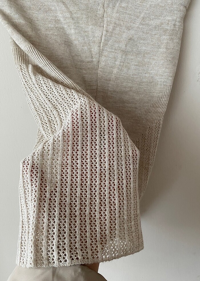 Fitilli Triko Kısa Tayt - Görsel 3