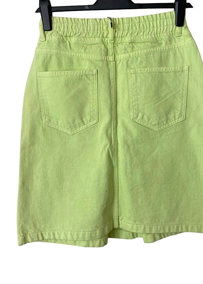 Denim Jean Kot Etek - Görsel 2