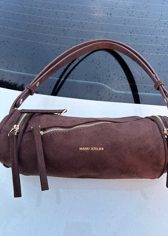 Manu Atelier Zipped Cylinder Süet - Görsel 2