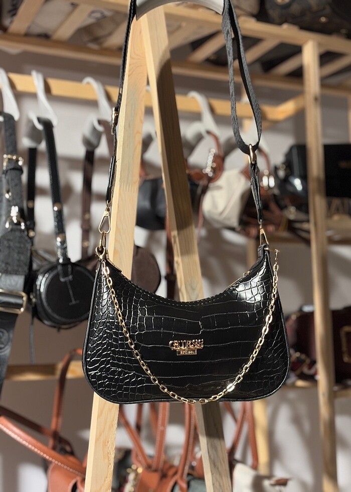 Guess Deri Rugan Omuz Ve Çapraz Çanta - Görsel 2