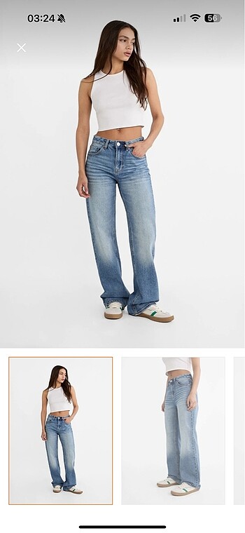D92 straight Fit geniş paça jean