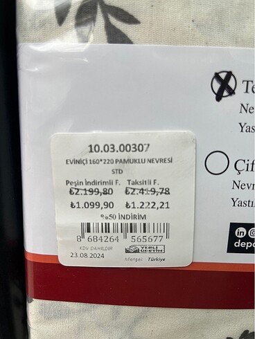Beden Tek kişilik nevresim seti