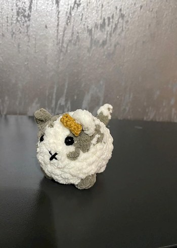 Diğer Gri El Yapımı Kedi Peluş Oyuncak