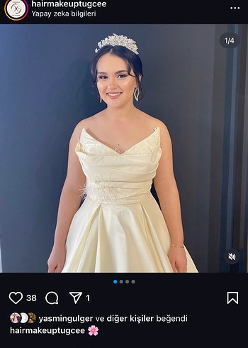 l Beden mavi Renk Gelinlik straplez