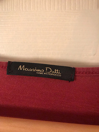 m Beden Massimo Dutti bordo bluz tişört desenli 