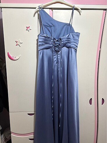 Abiye mezuniyet balo mavi renk - Görsel 5