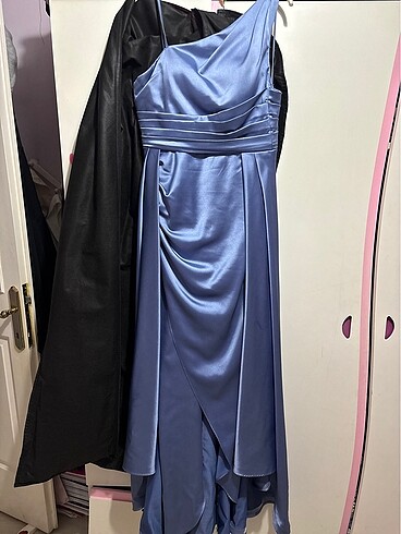 Abiye mezuniyet balo mavi renk - Görsel 3