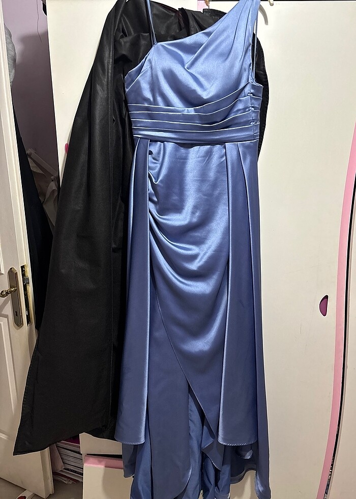 Abiye mezuniyet balo mavi renk - Görsel 3