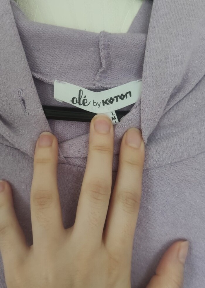 Kadın lila sweatshirt  - Görsel 2