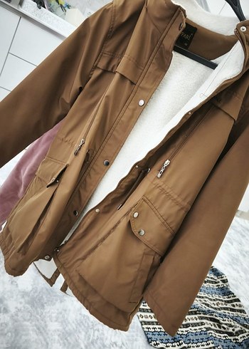 Kahverengi Kadın Midi tesettür kaban - Görsel 2