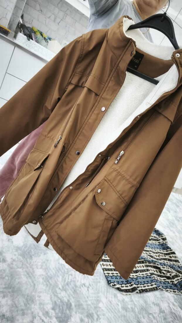 Kahverengi Kadın Midi tesettür kaban - Görsel 2