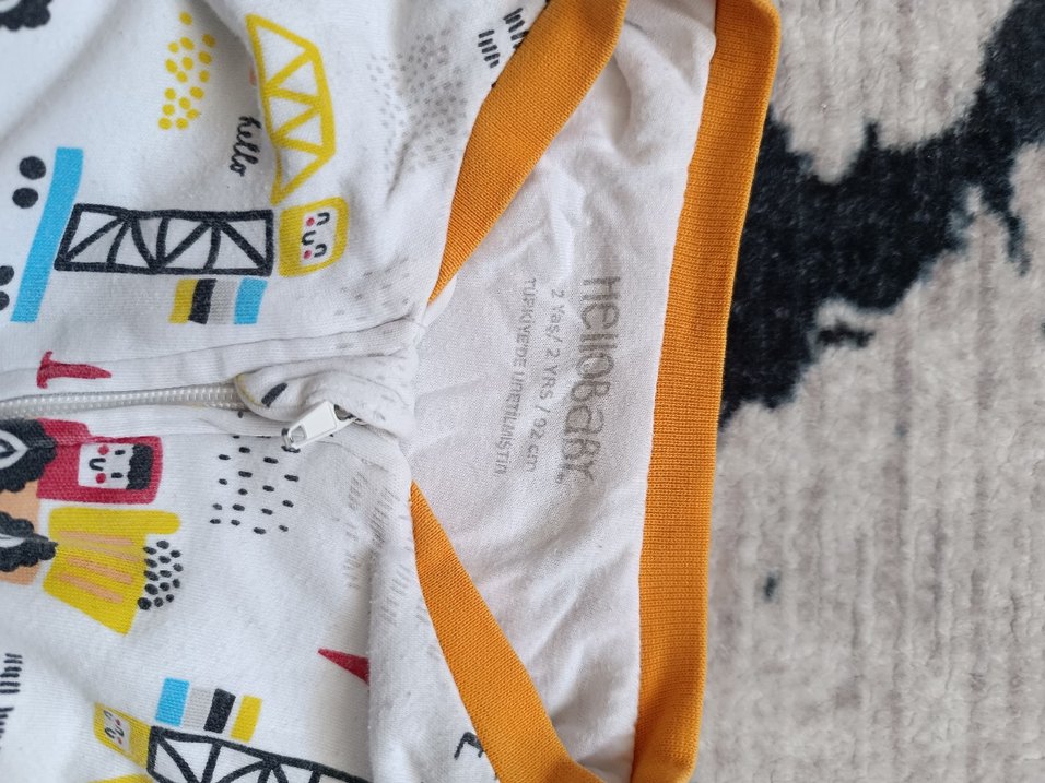 Renkli Baskılı Fermuarlı Erkek Çocuk Pijama - Görsel 3