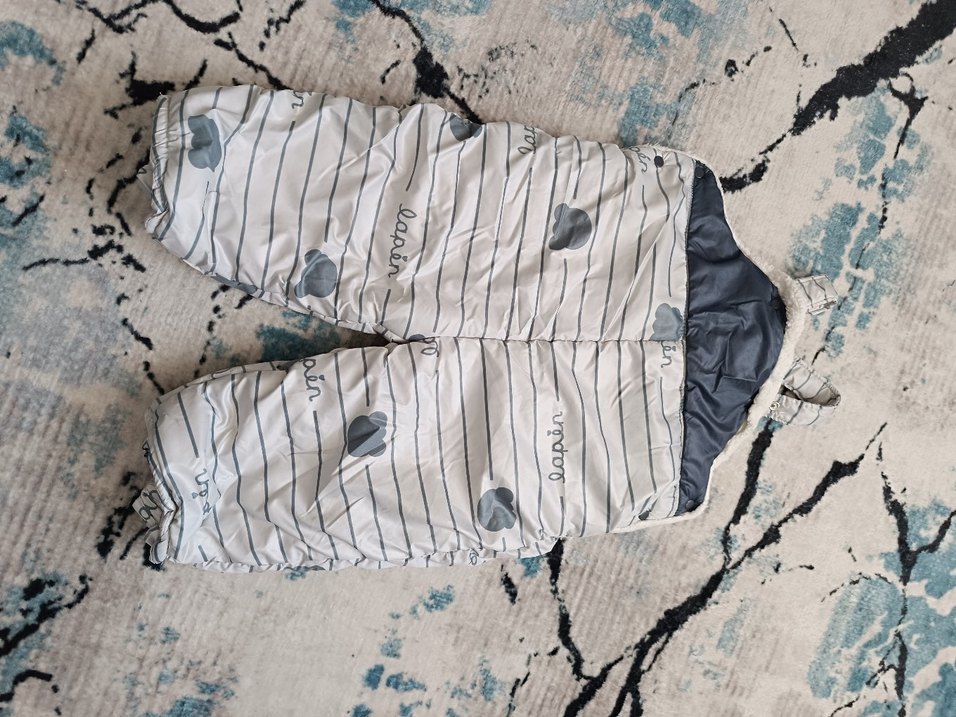 Gri Kürklü Bebek Kayak Tulumu - Görsel 2