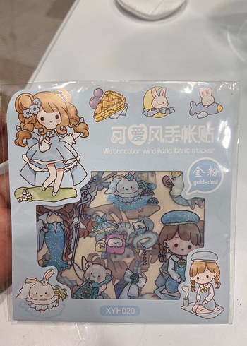 Su Renkli Mavi Çocuk Sticker Seti