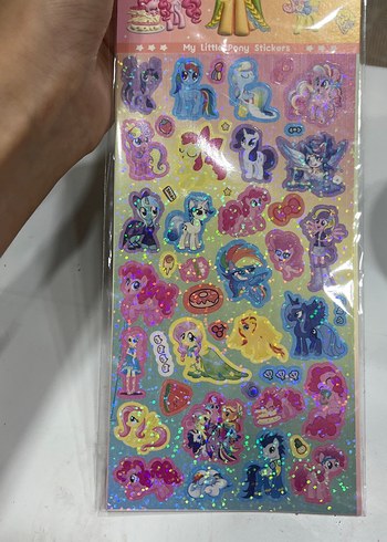 Renkli My Little Pony Çıkartmaları hologramlı