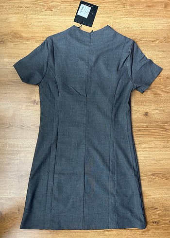 EYYO Gri Mini Elbise - Görsel 8