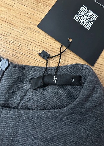 EYYO Gri Mini Elbise - Görsel 9