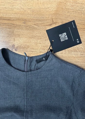 EYYO Gri Mini Elbise - Görsel 6