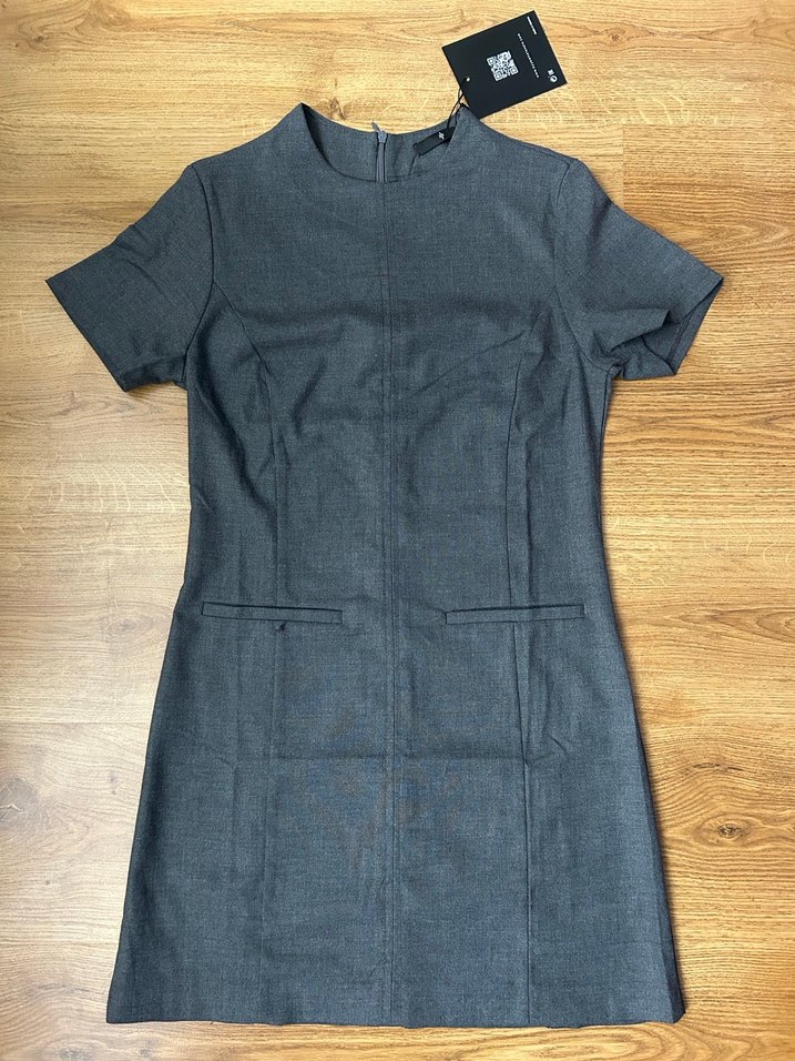 EYYO Gri Mini Elbise - Görsel 5