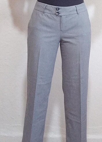 Gri oversize kumaş pantolon