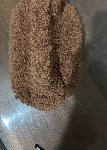 Kahverengi Peluş çanta burslu çanta - Görsel 3