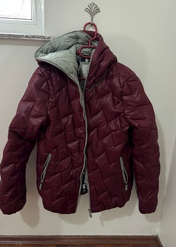 Bordo Kadın Kapitone Kışlık Mont Colins - Görsel 3