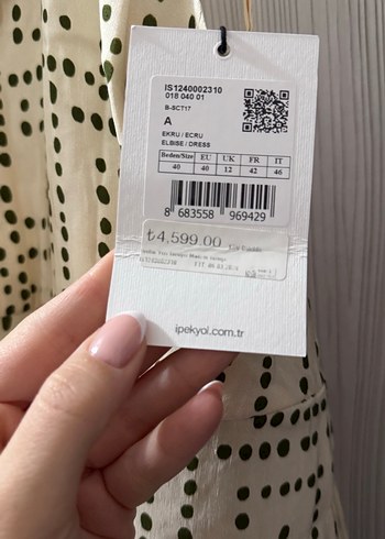 Beyaz Bohem Desenli Uzun Elbise - Görsel 3