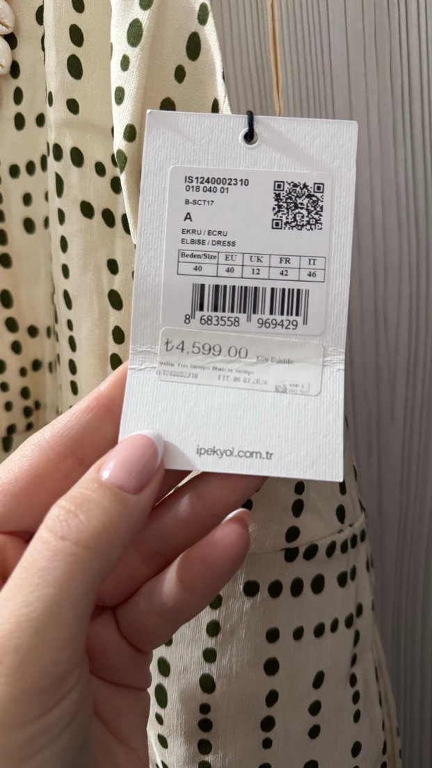 Beyaz Bohem Desenli Uzun Elbise - Görsel 3