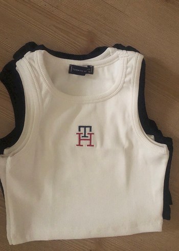 Tommy Hilfiger Nakışlı Beyaz Atlet