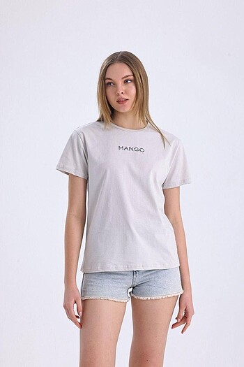 xs Beden siyah Renk Mango tshirt beyaz