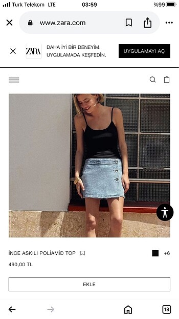 Zara askılı bady