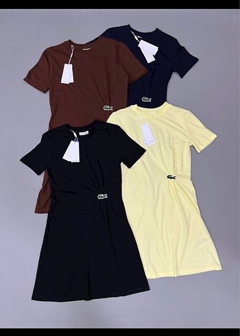Lacoste elbise Kısa Kollu, Dar Kesim, Kahverengi Tişört