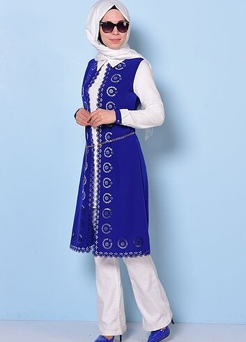 Tesettür Tunik Mavi 40-42 beden