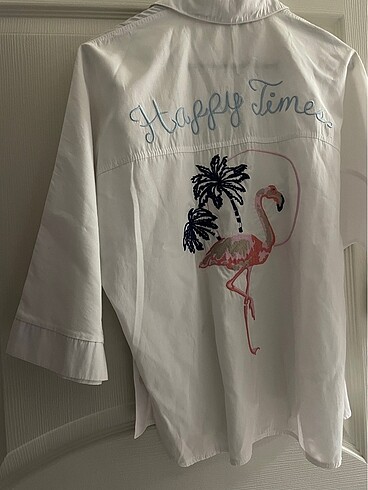 Diğer Flamingo desenli gömlek