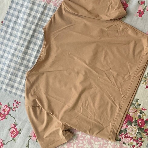 l Beden camel Renk Zara kısa kollu crop