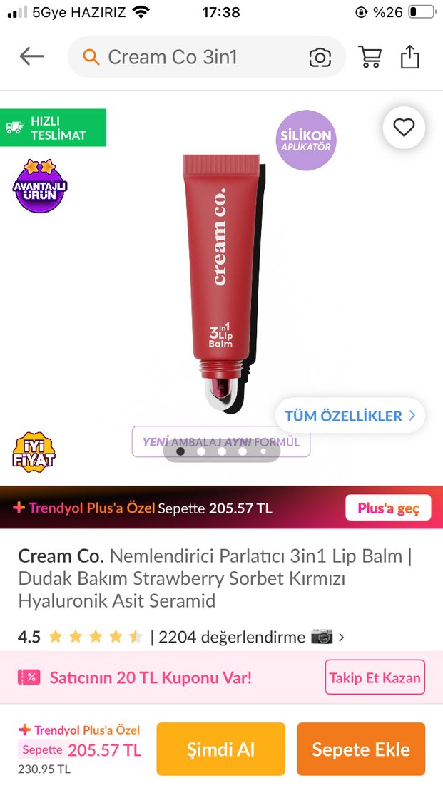 Cream co lip balm - Görsel 3