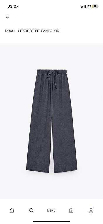 Dokulu carrot fit pantolon