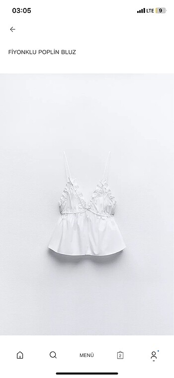 Fiyonlu poplin bluz