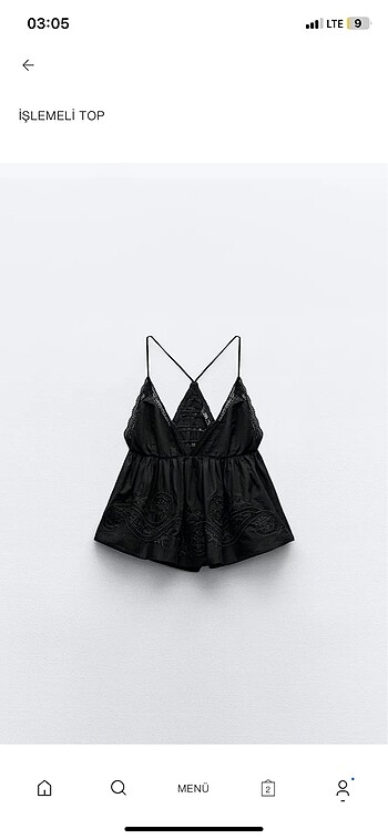 Zara işlemeli top