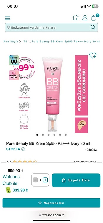 pure beauty bb krem light