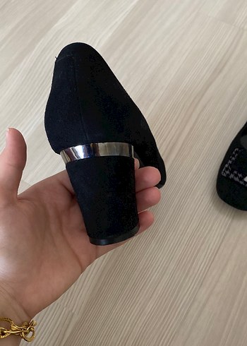 39 Beden Siyah topuklu ayakkabı