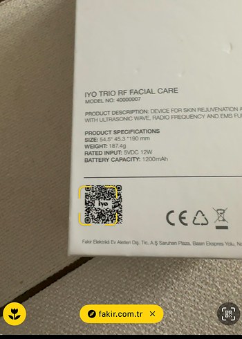 Beden Renk Fakir iyo trio rf facial care