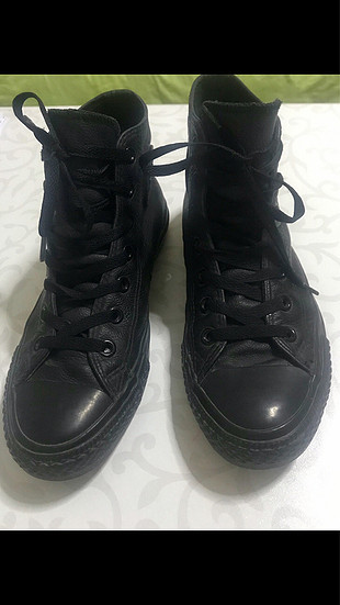 Siyah deri converse