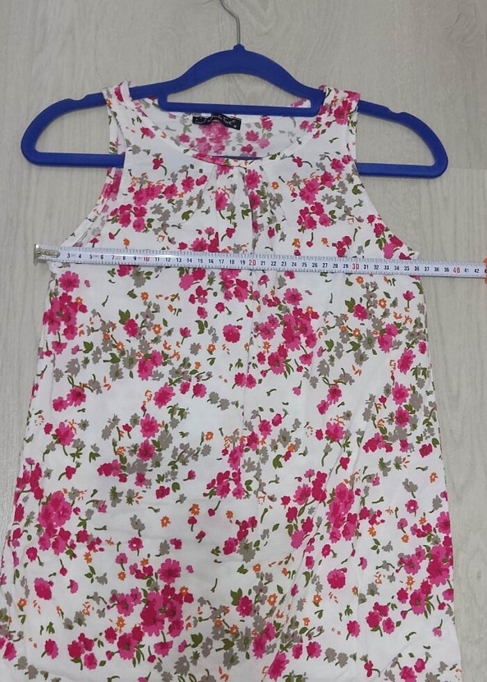 Çiçek Desenli Bluz Pamuklu - Smile Face - M - Görsel 5