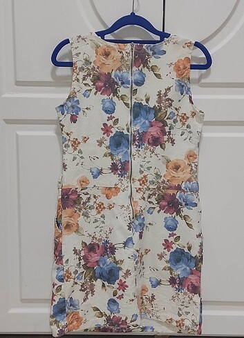 dakfrogs L - Çiçek Desenli Tüvit Pamuklu Mini Elbise - Görsel 4