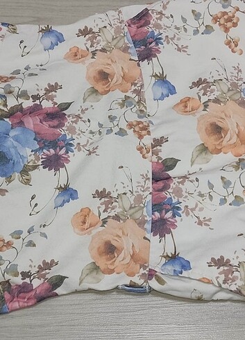 dakfrogs L - Çiçek Desenli Tüvit Pamuklu Mini Elbise - Görsel 9